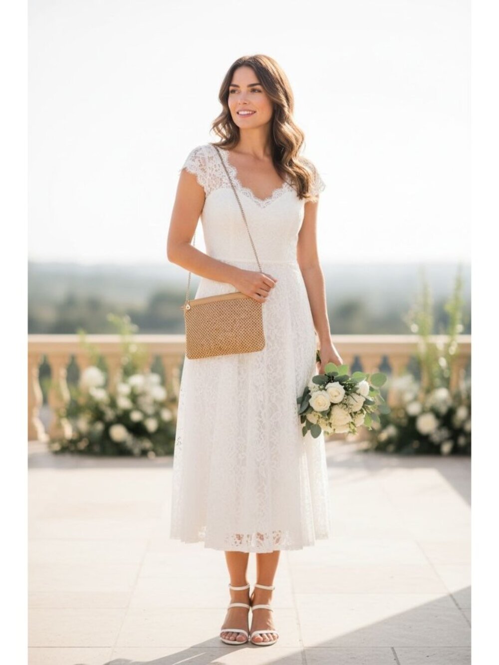 VTG Whiting & Davis Mesh Handbag Beige Metal Chainmail 3-way Bag 80s USA Clutch - Picture 4 of 12